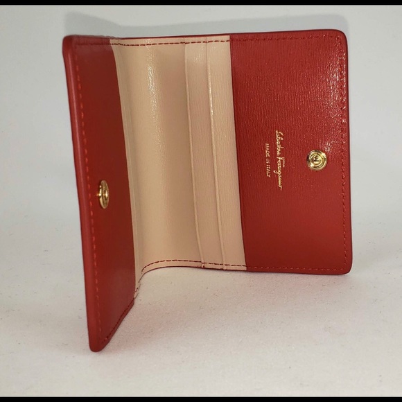 Salvatore Ferragamo Gancini French Wallet in Red - Picture 3 of 5